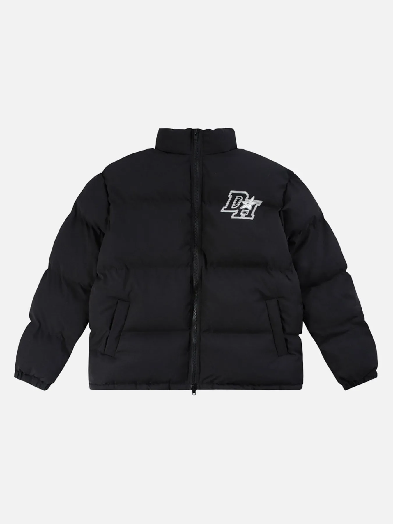 1984 American Retro Letter Print Thickening Loose Down Jacket - 1393