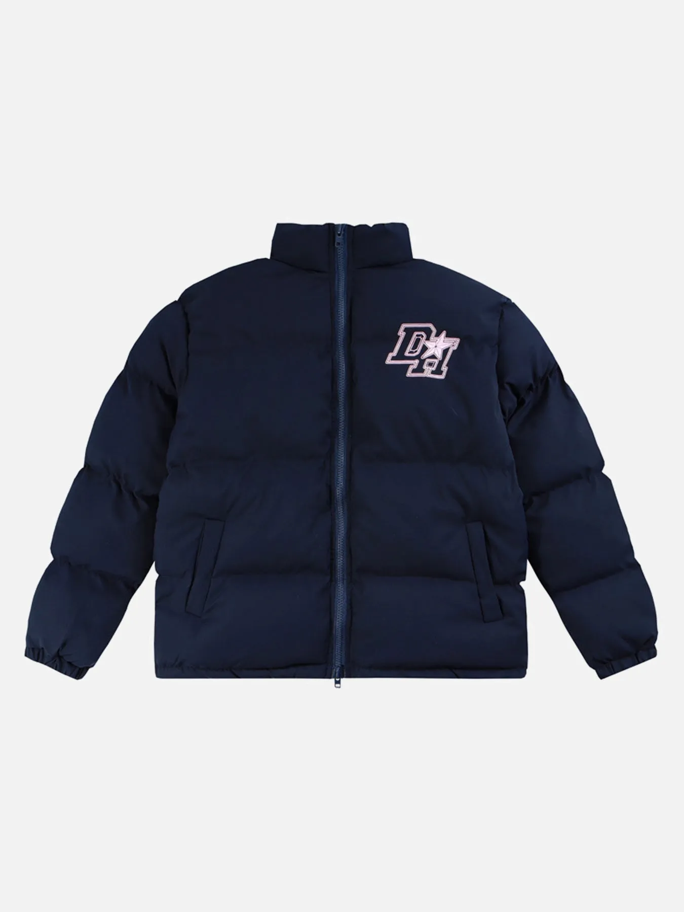 1984 American Retro Letter Print Thickening Loose Down Jacket - 1393