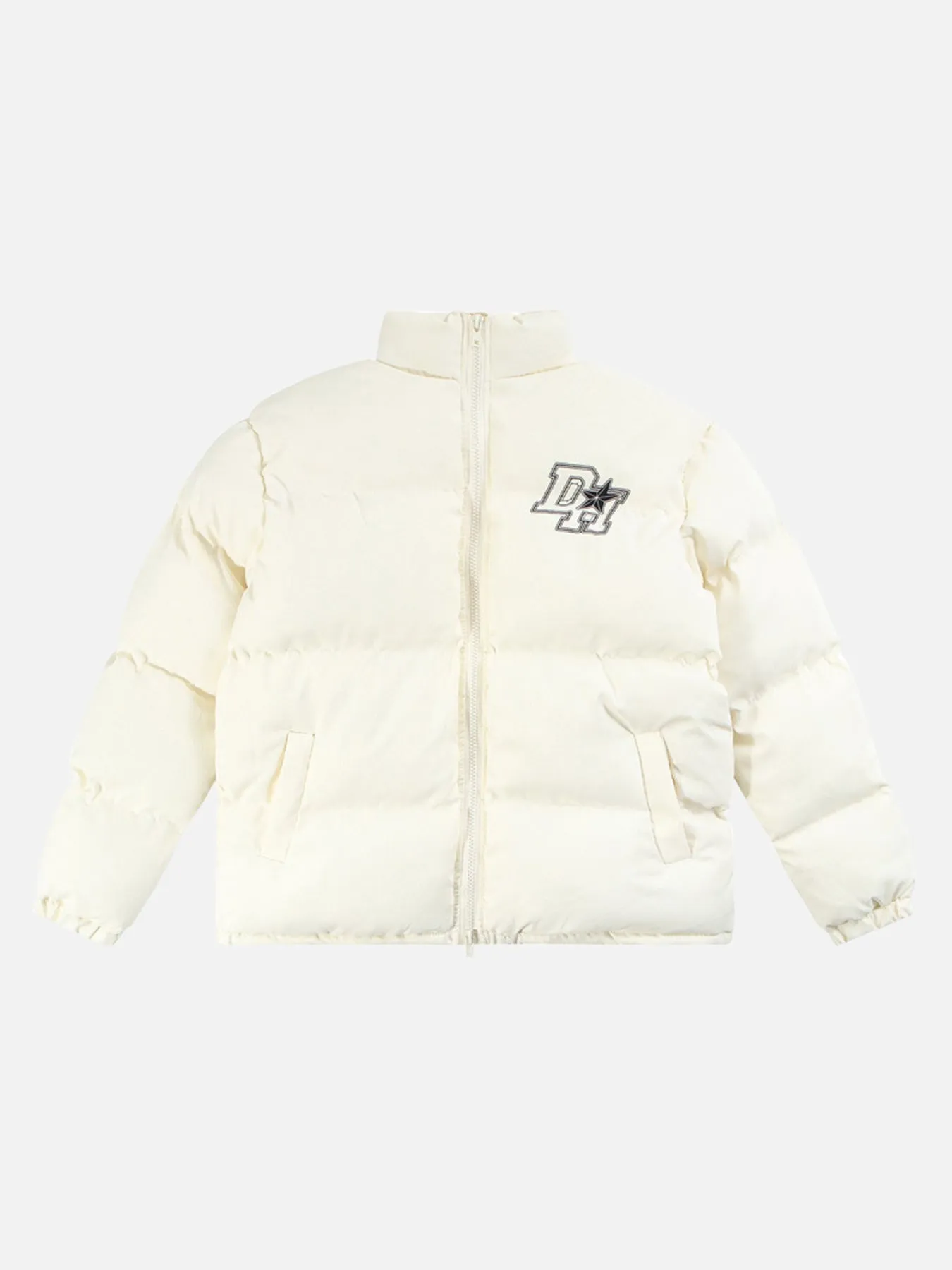 1984 American Retro Letter Print Thickening Loose Down Jacket - 1393