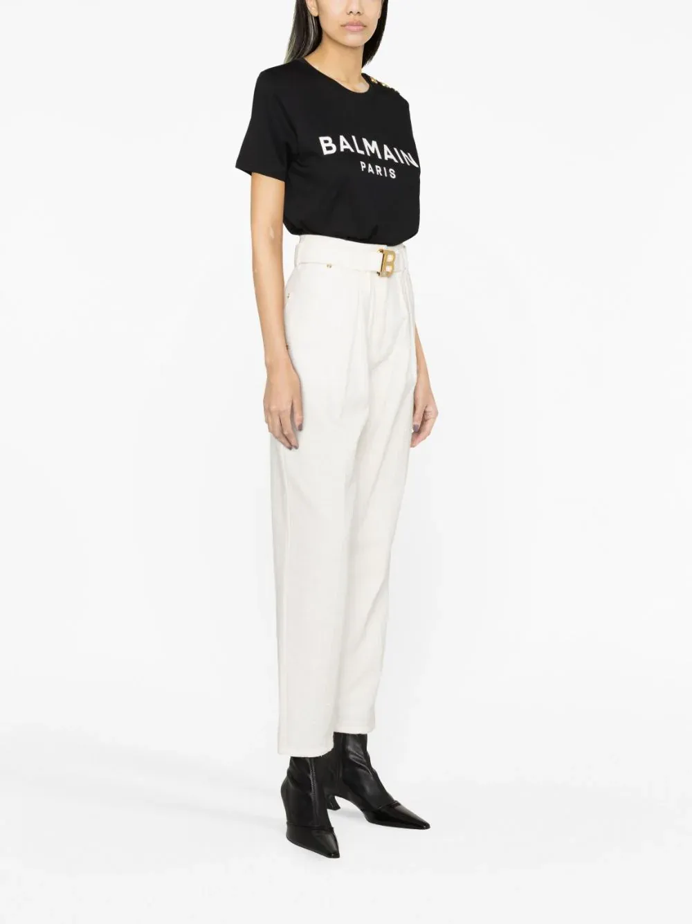 3 Button Printed Balmain T-Shirt