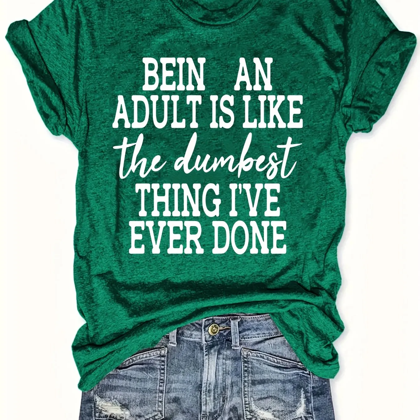 Casual Short Sleeve Crew Neck T-Shirt