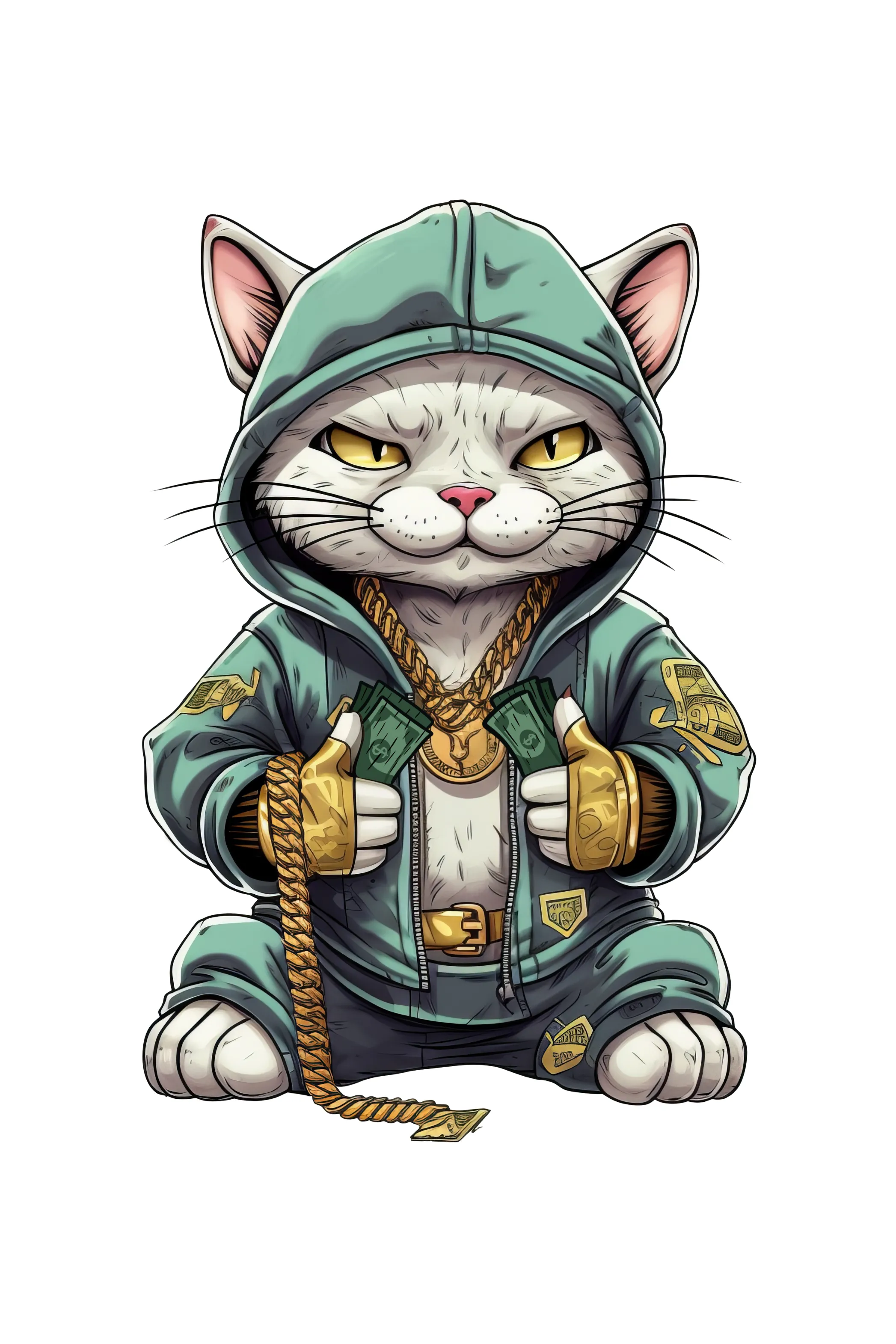 Cool Cat Printed T-shirt for men