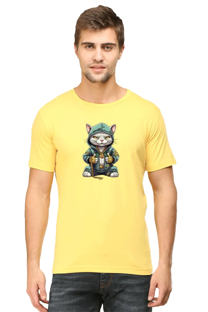Cool Cat Printed T-shirt for men