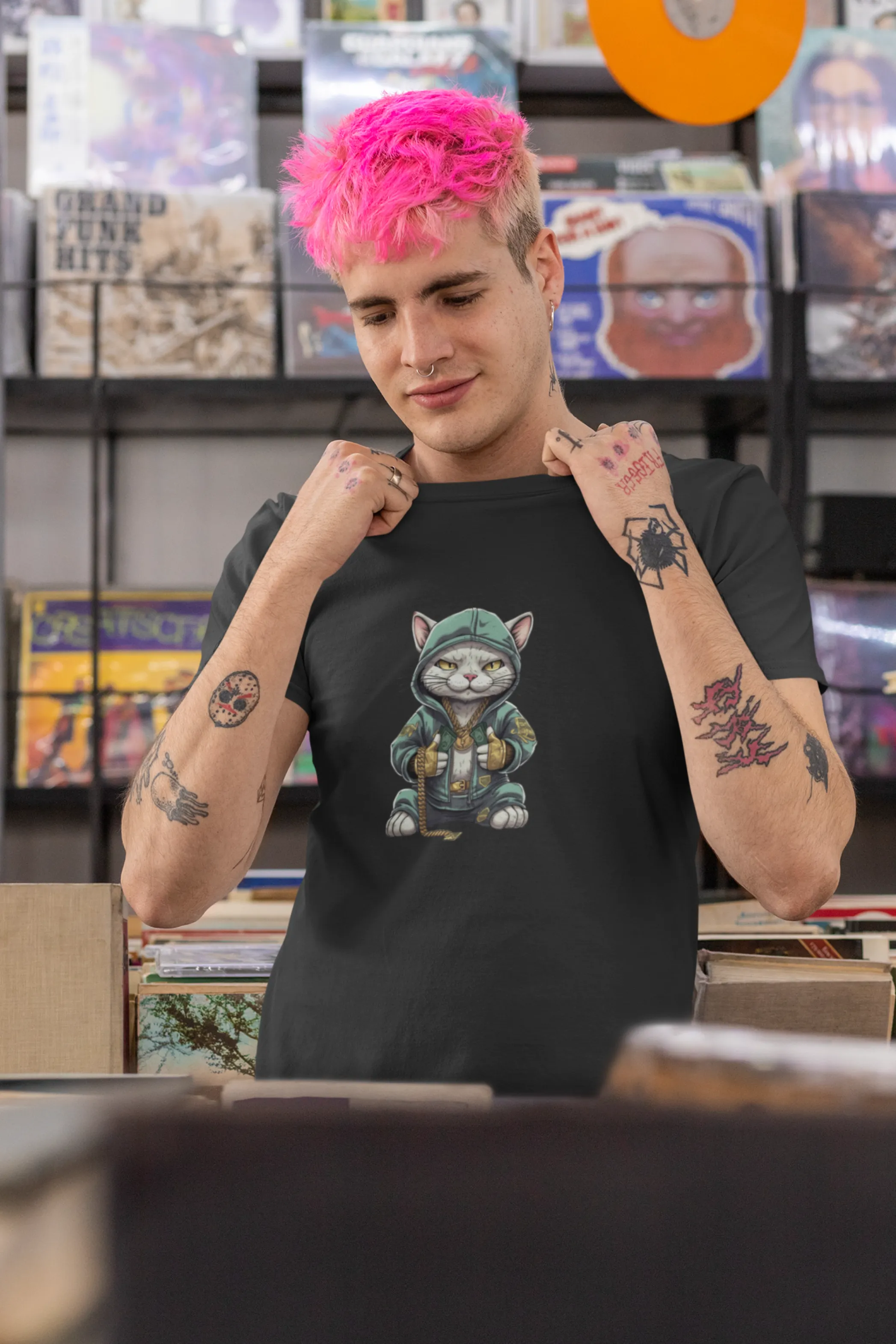 Cool Cat Printed T-shirt for men