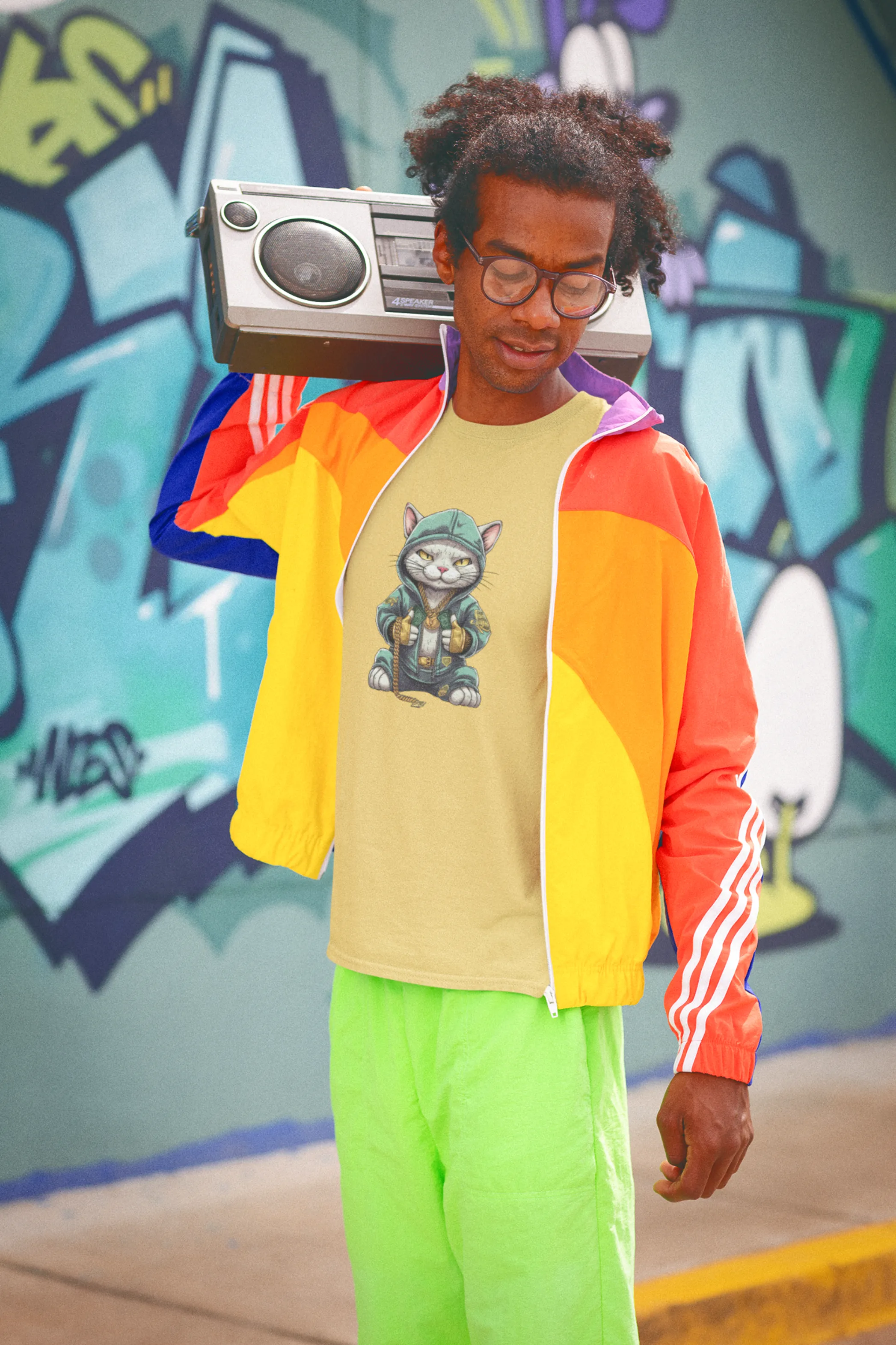 Cool Cat Printed T-shirt for men