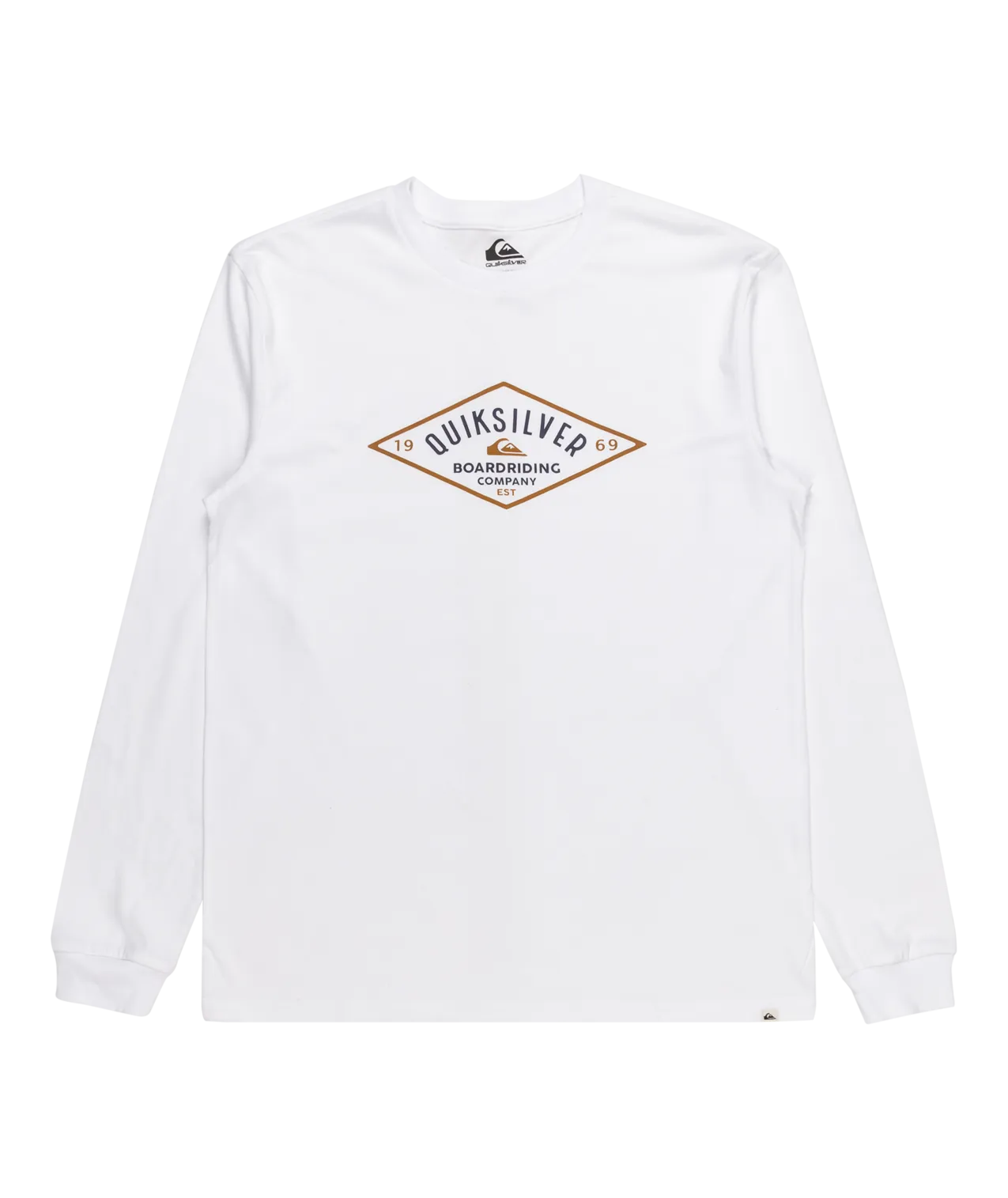 Diamond Logo Long Sleeve T-Shirt in White