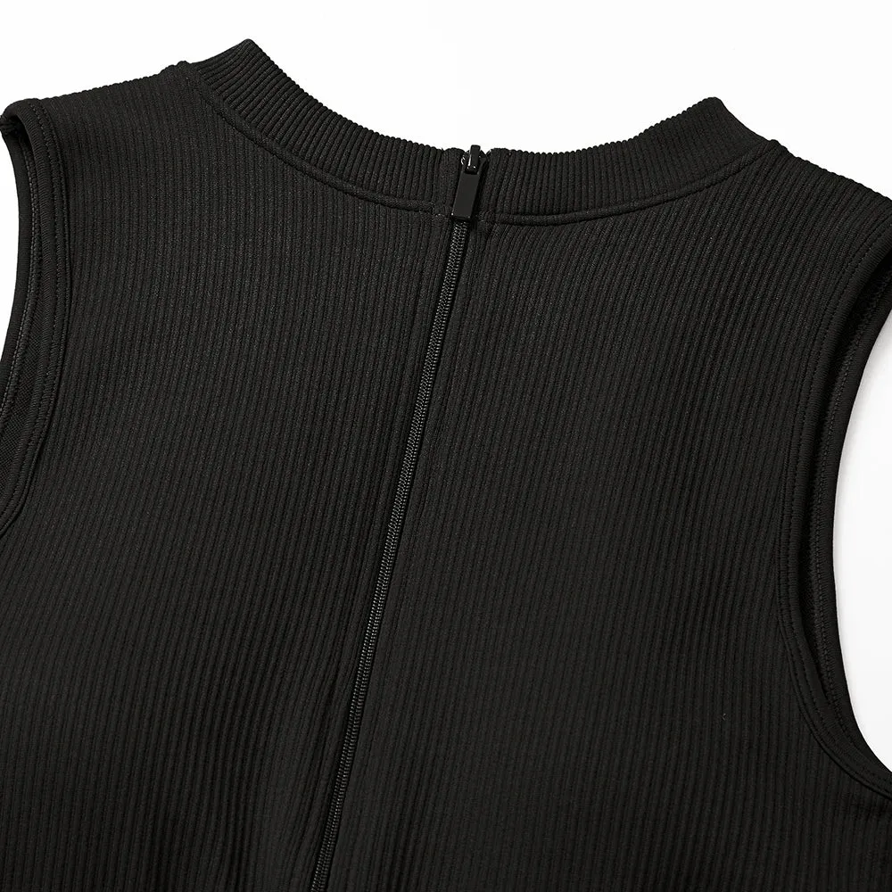 Effortless Chill Zip Up One Piece Jumpsuit