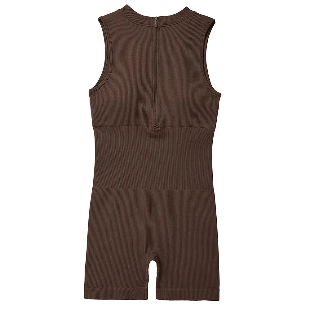 Effortless Chill Zip Up One Piece Jumpsuit
