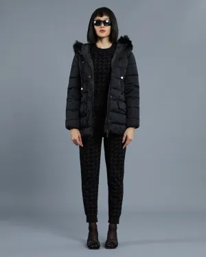 Faux Fur Hooded Puffer Jacket
