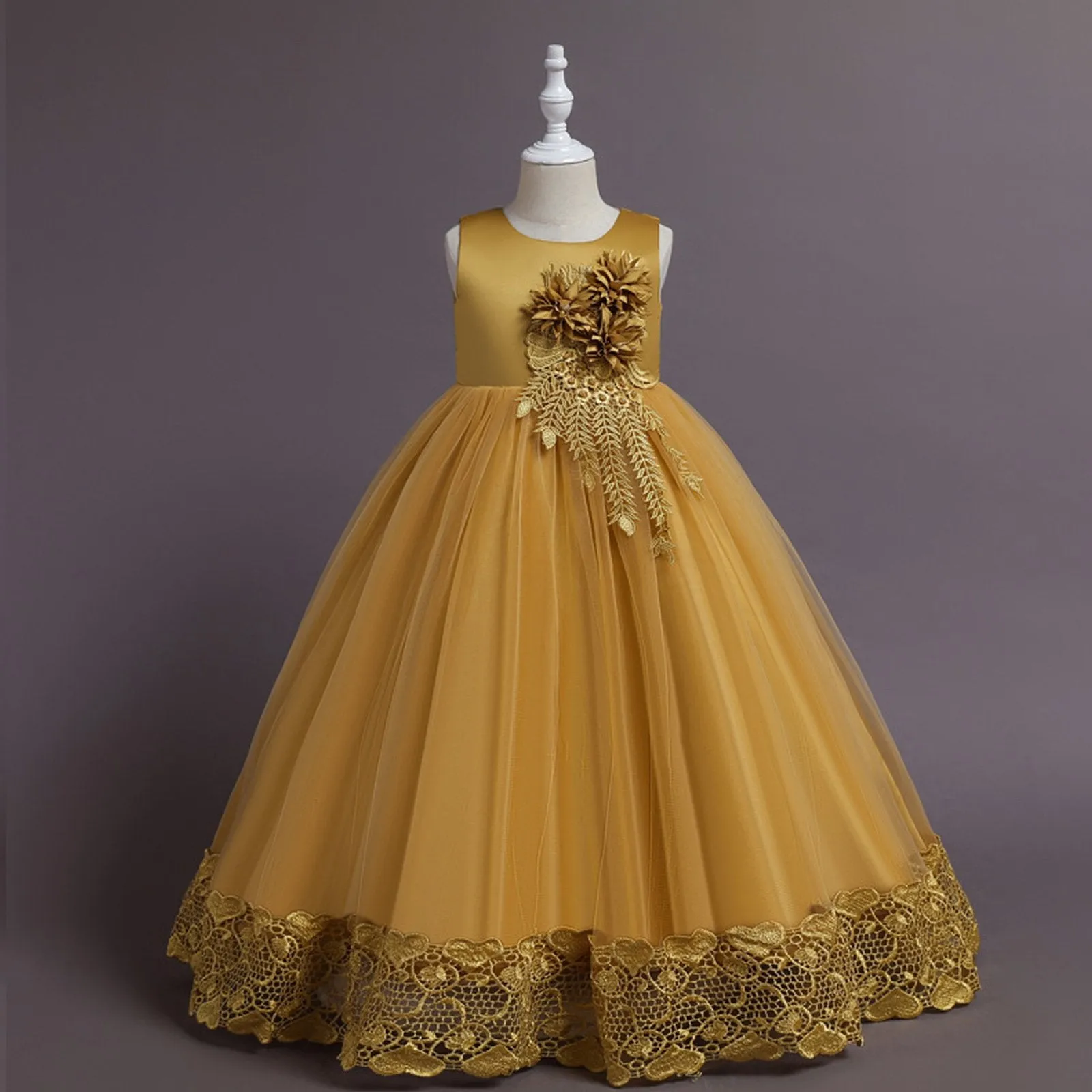 Flower Girls Fashion Tutu Dress Elegent Wedding Pageant Formal Princess Dresses
