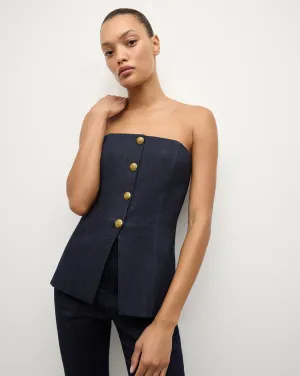 Forman Denim Bustier Top