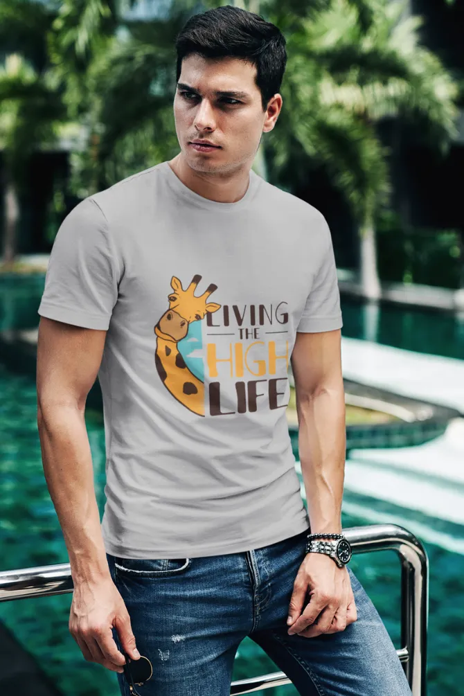 Funny Giraffe Printed T-shirt for men