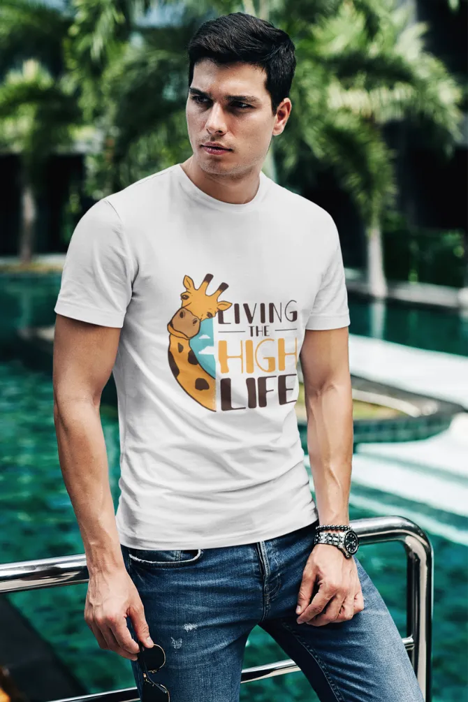 Funny Giraffe Printed T-shirt for men