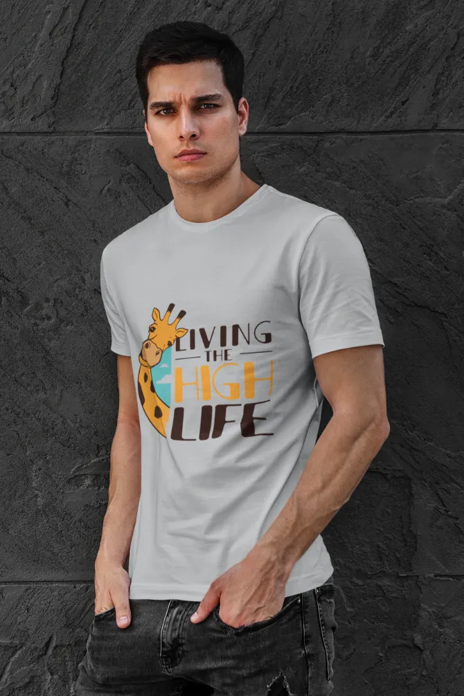 Funny Giraffe Printed T-shirt for men