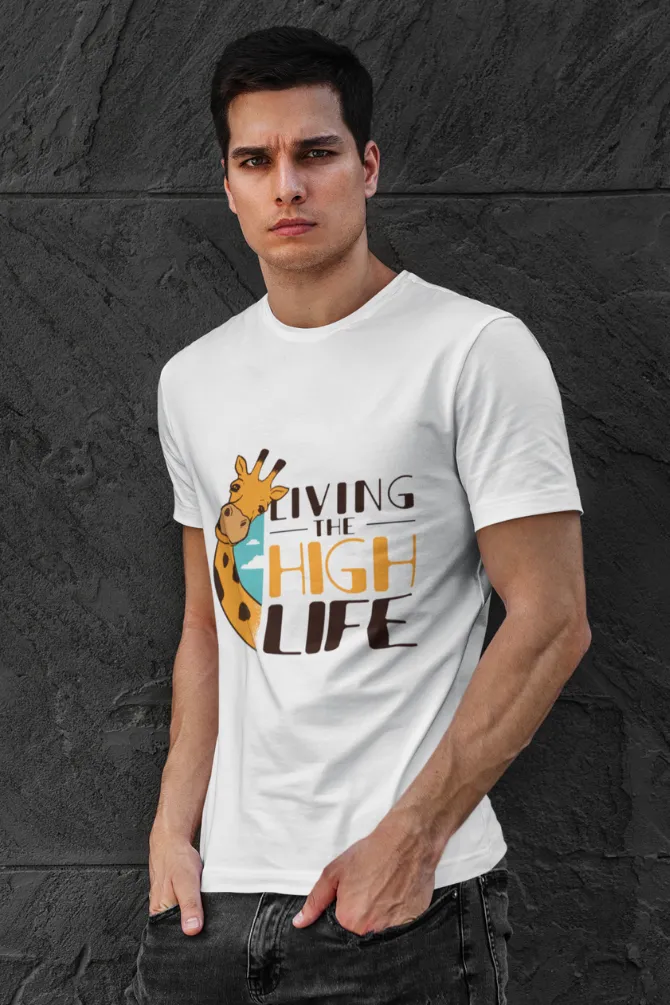 Funny Giraffe Printed T-shirt for men