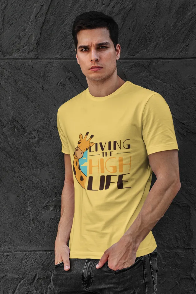 Funny Giraffe Printed T-shirt for men