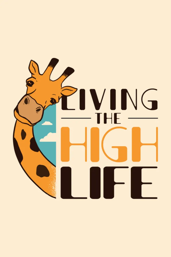 Funny Giraffe Printed T-shirt for men