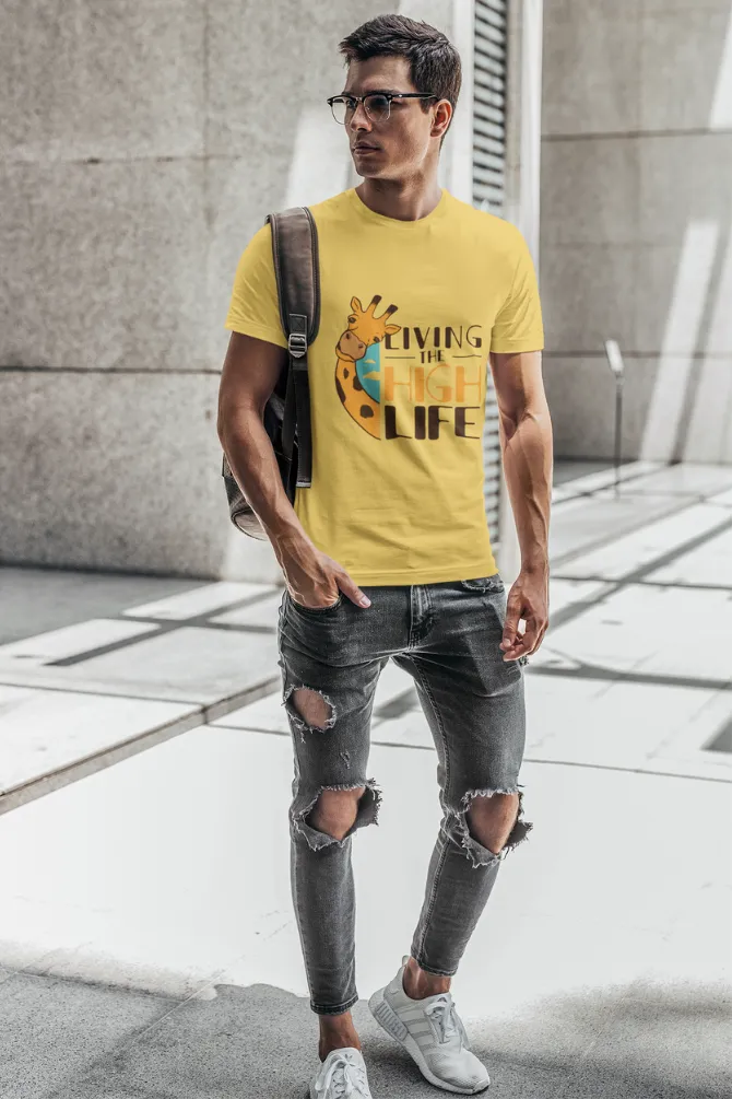 Funny Giraffe Printed T-shirt for men