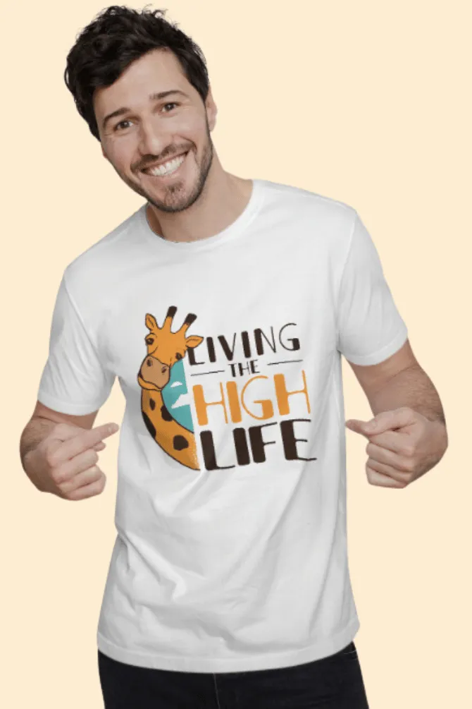 Funny Giraffe Printed T-shirt for men