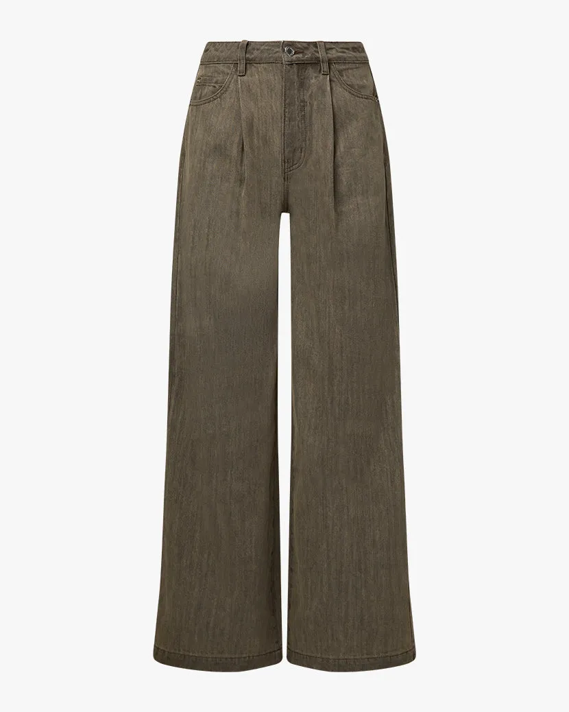 High Rise Pleated Wide Leg Pants