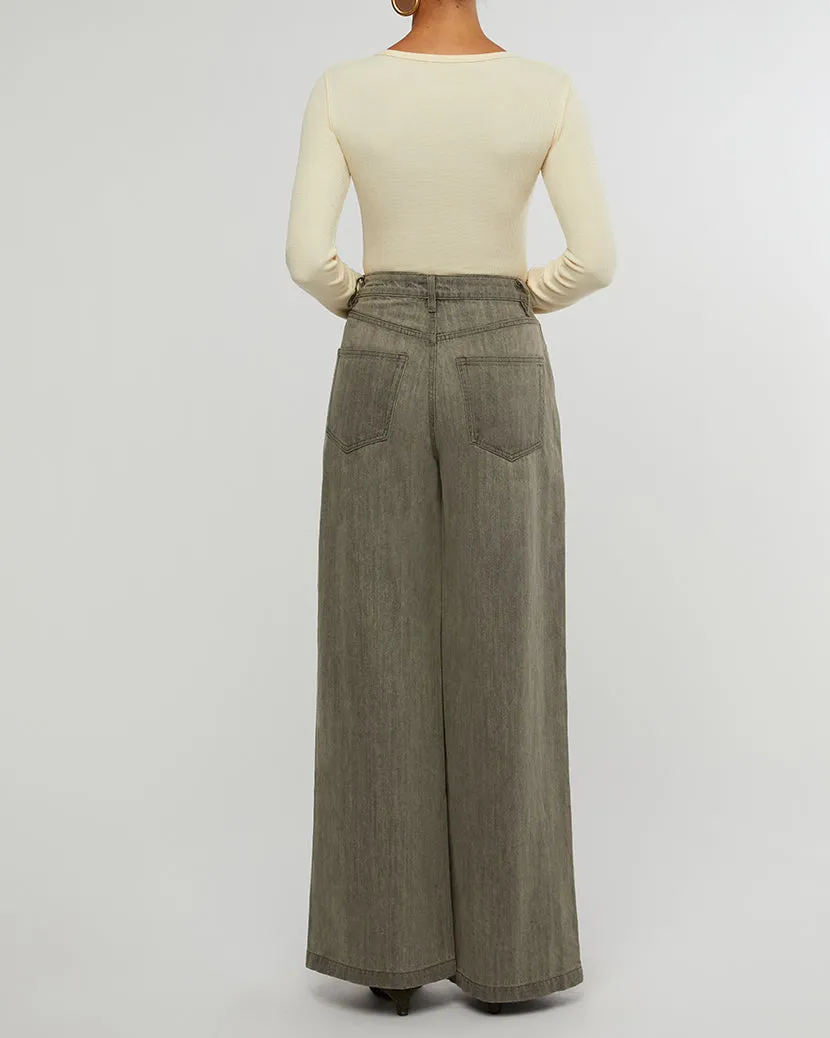 High Rise Pleated Wide Leg Pants