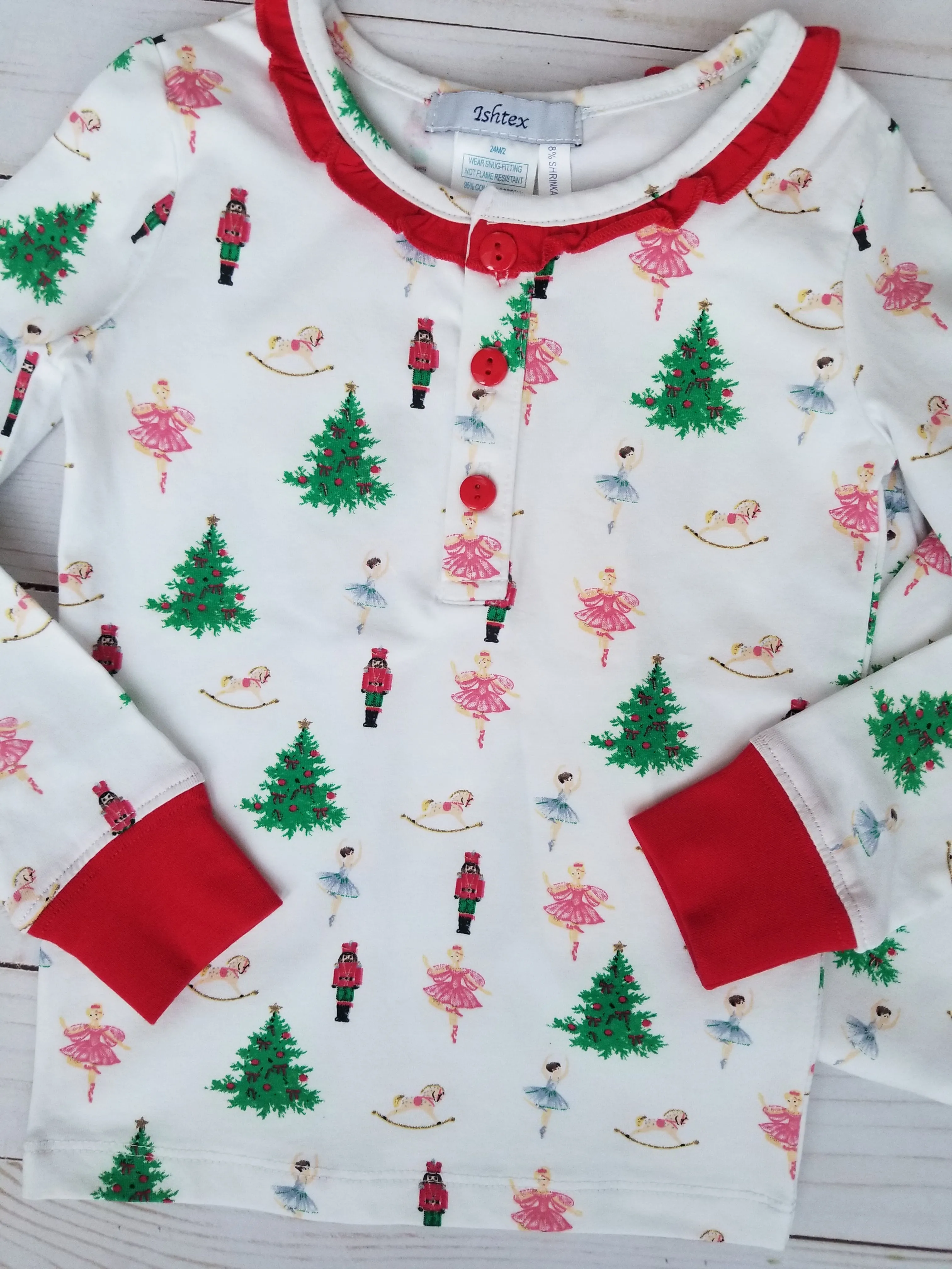 Ishtex Girls Nutcracker Pajama 2PC Set