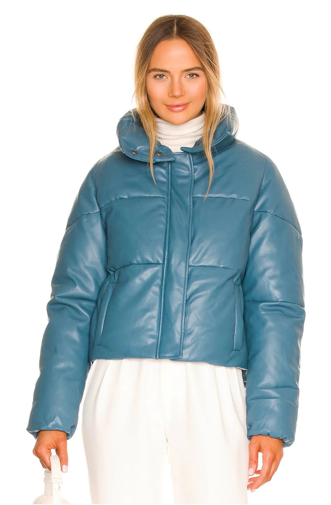 Jemma Vegan Leather Puffer Jacket