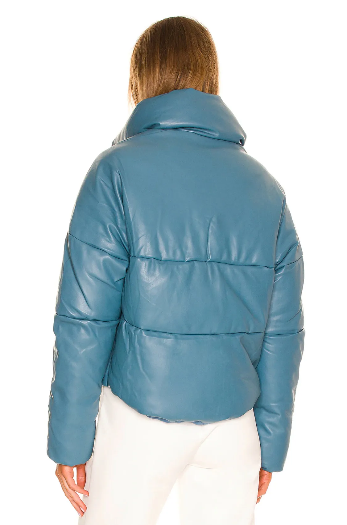 Jemma Vegan Leather Puffer Jacket