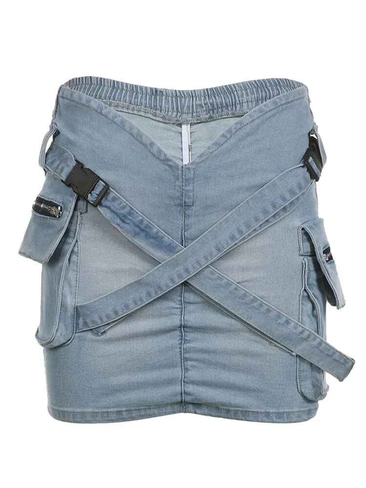 Kira Denim Mini Skirt
