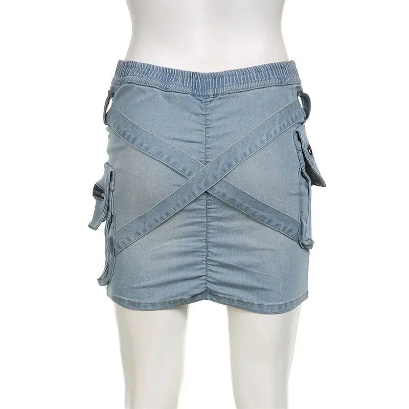 Kira Denim Mini Skirt