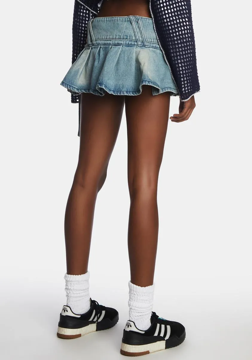 Ludlow Denim Mini Skirt