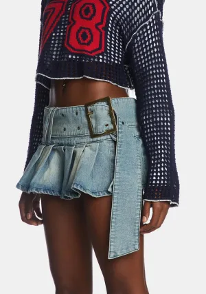 Ludlow Denim Mini Skirt