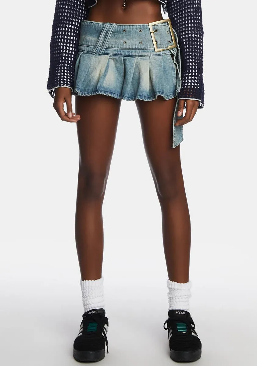 Ludlow Denim Mini Skirt