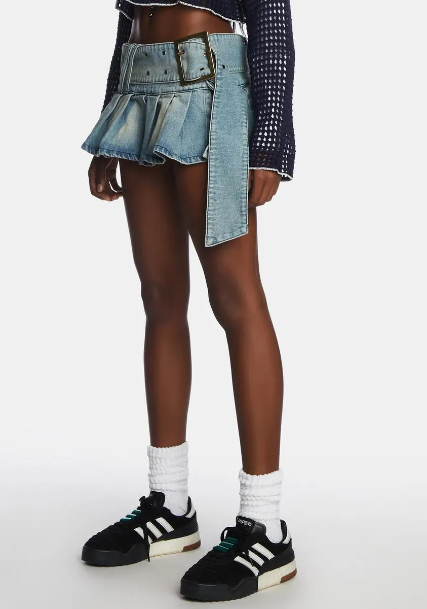 Ludlow Denim Mini Skirt