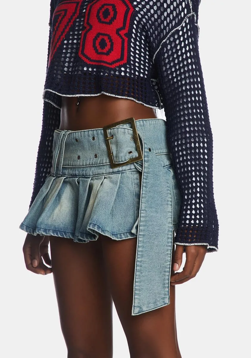 Ludlow Denim Mini Skirt