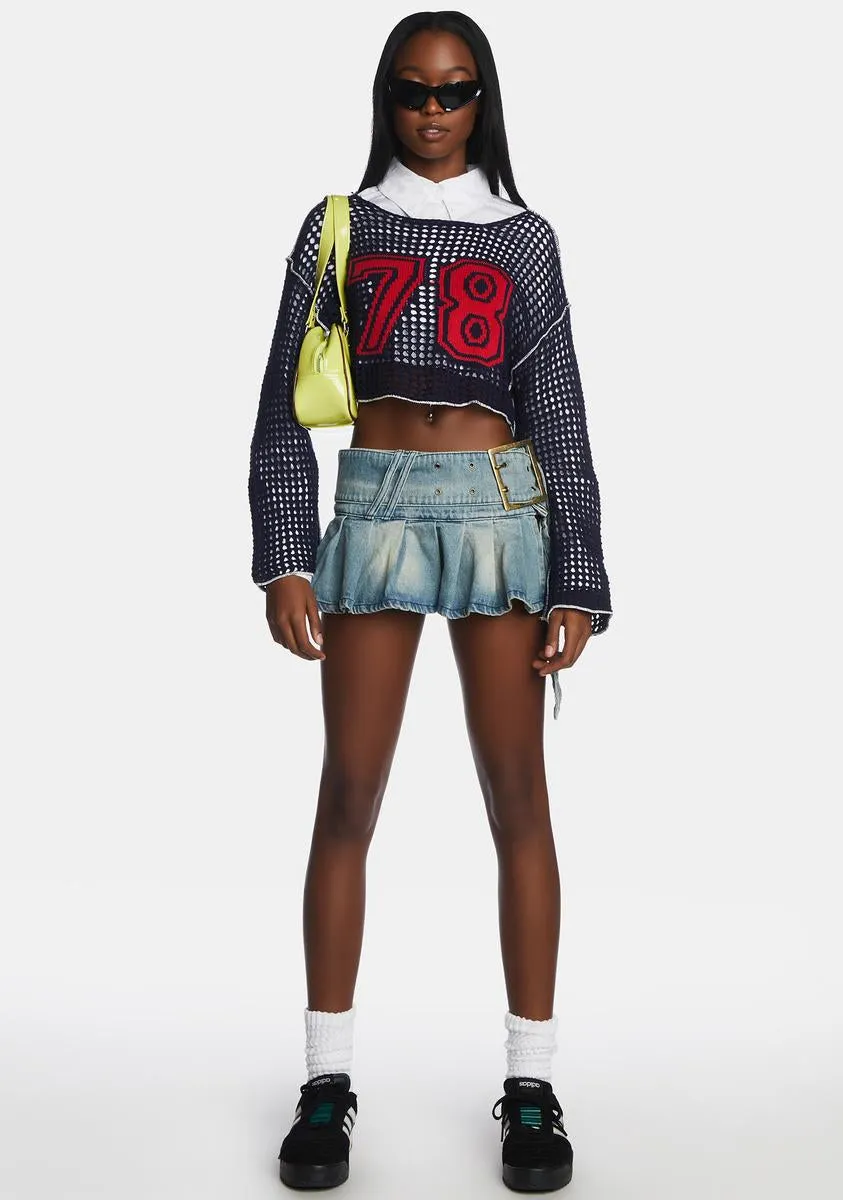 Ludlow Denim Mini Skirt