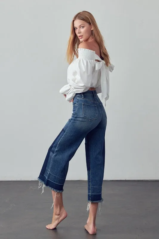 Mid Rise Crop Flare Jeans -online exclusive