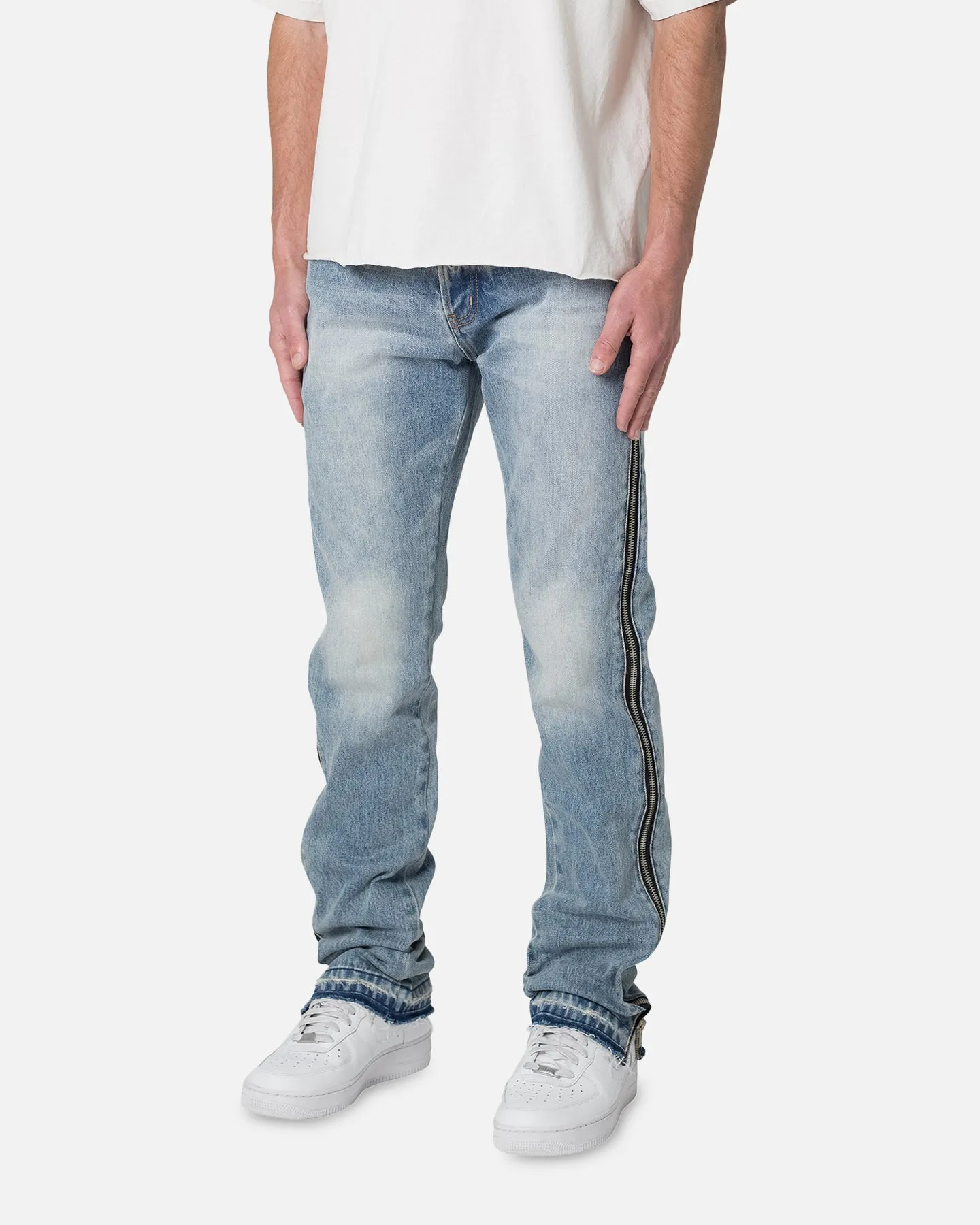 MNML D558 Straight Stripe Denim Jeans Blue