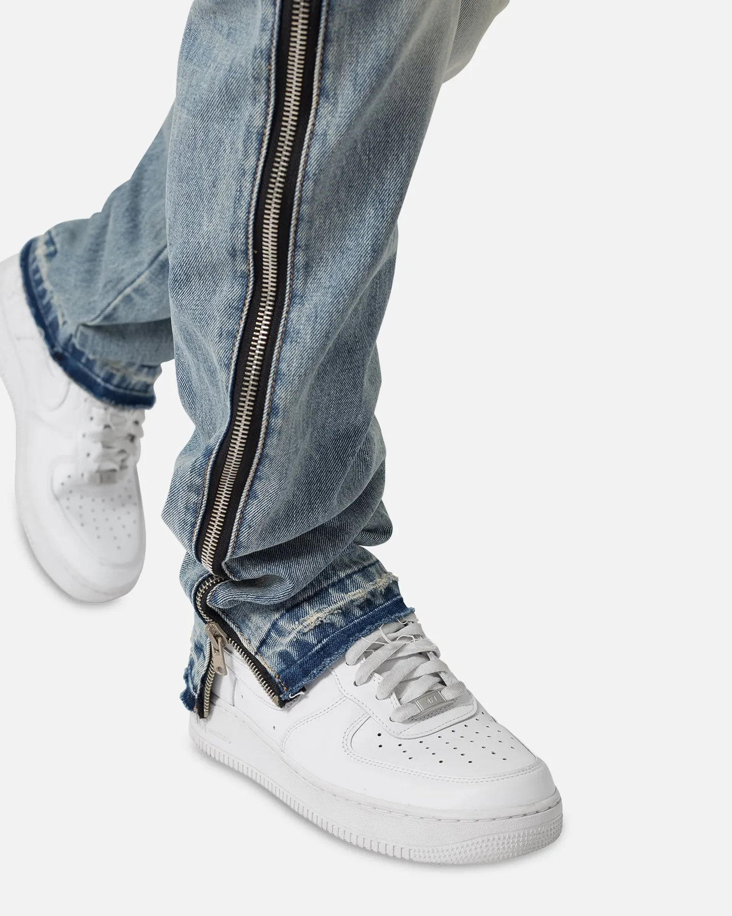 MNML D558 Straight Stripe Denim Jeans Blue