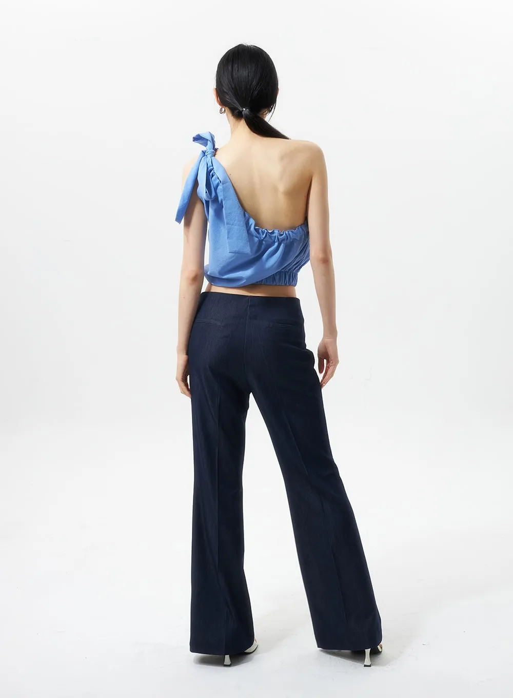 Off-Shoulder Ribbon Blouse IU326