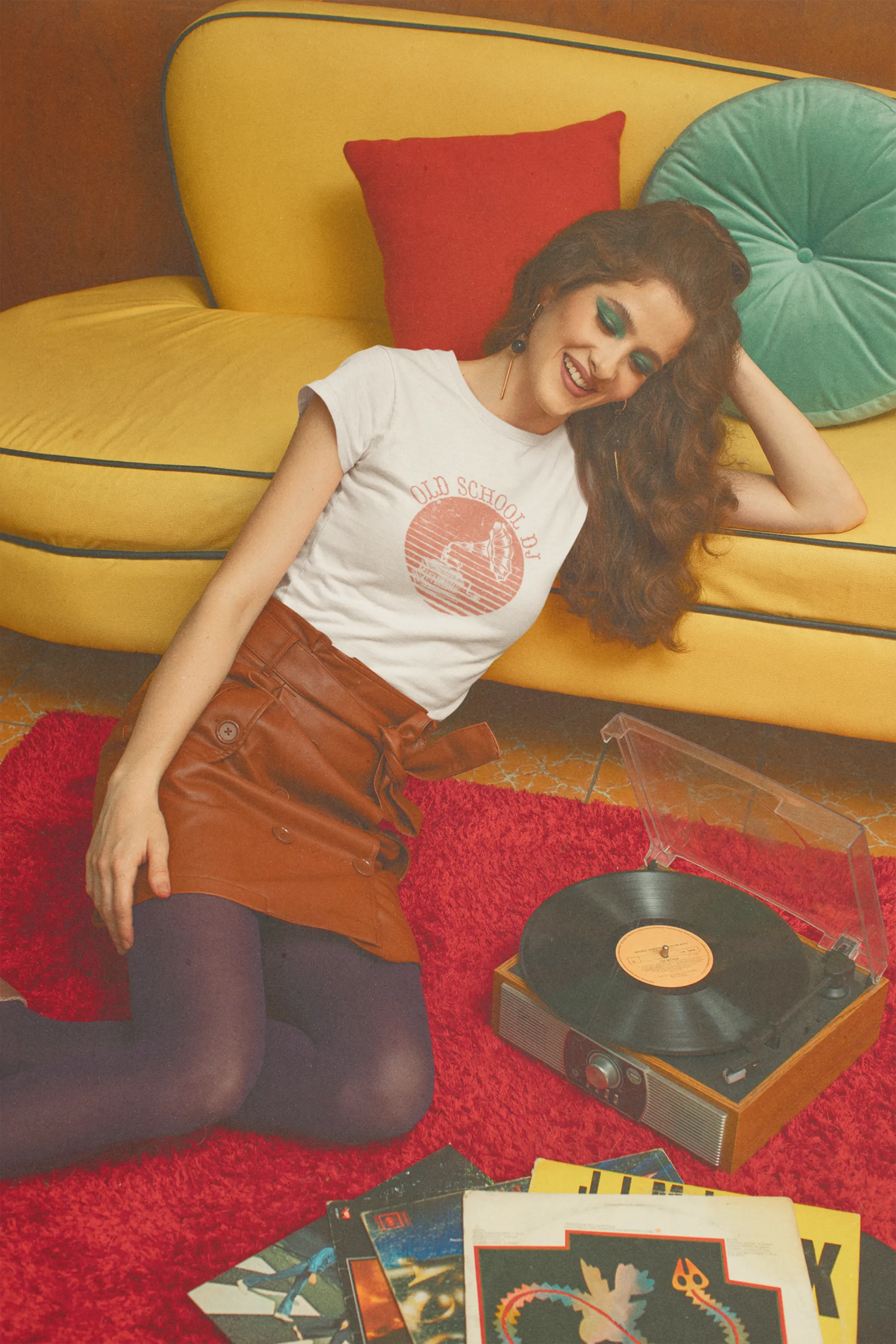 Old School Dj Printed T-shirt for women
