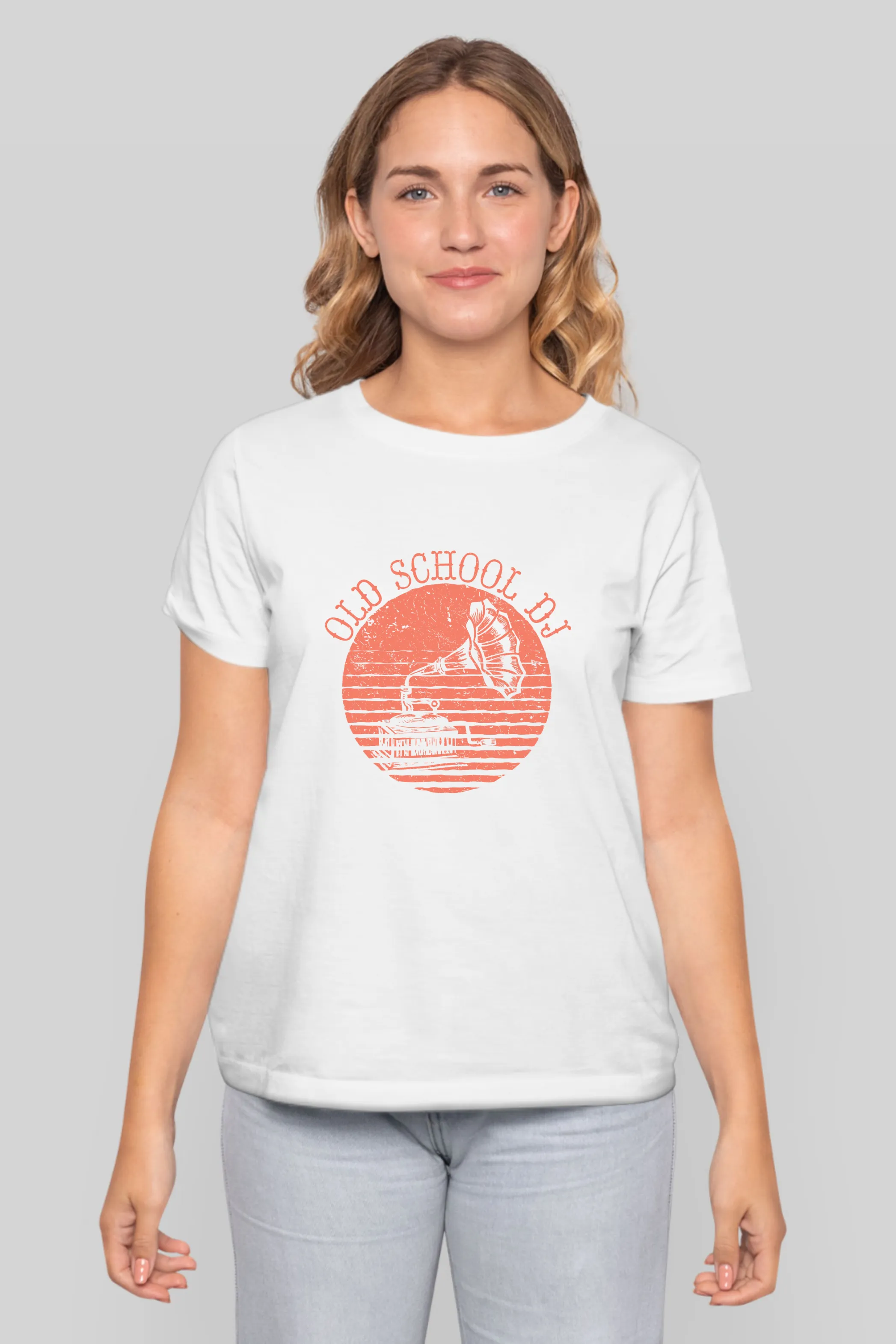 Old School Dj Printed T-shirt for women
