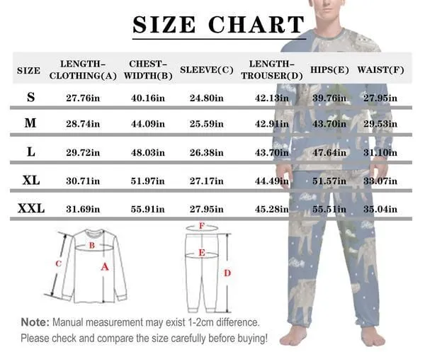 Personalized Pajamas Black with Girlfriend Face Men's Sleepwear Custom Men's Crew Neck Short Sleeve Pajama Set