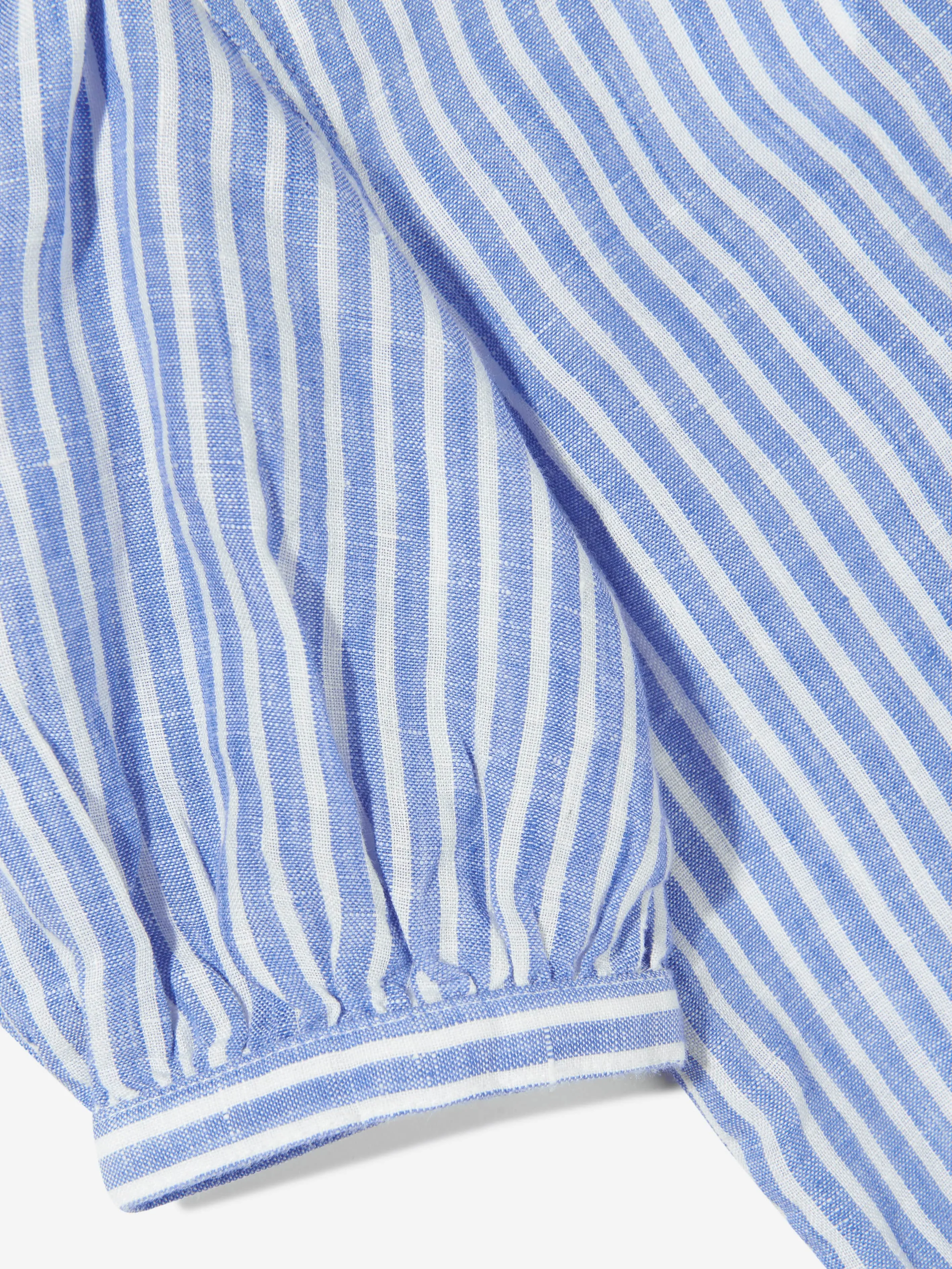Ralph Lauren Girls Striped Kinsley Blouse in Blue