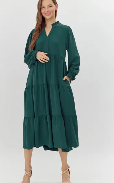 Sadie Hunter Green Maxi Dress
