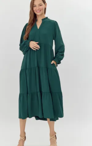 Sadie Hunter Green Maxi Dress
