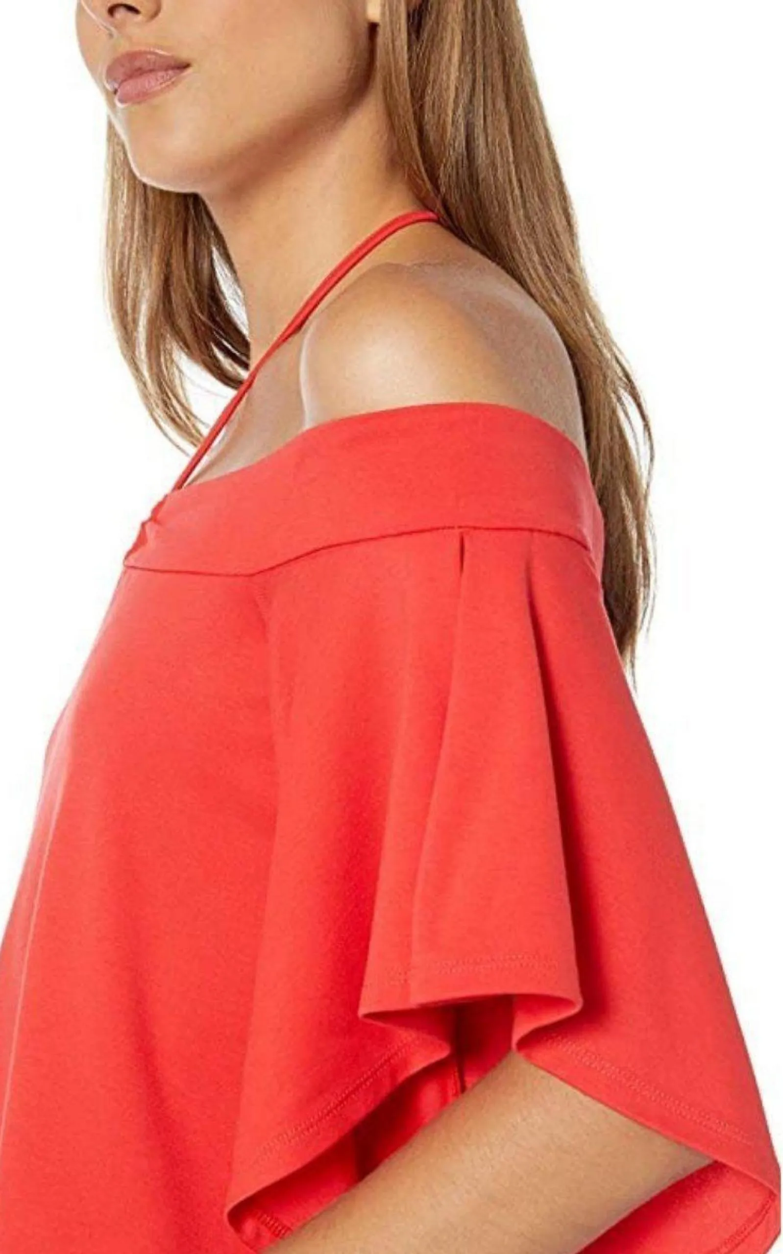 Scarlet Crop Off Shoulder Top