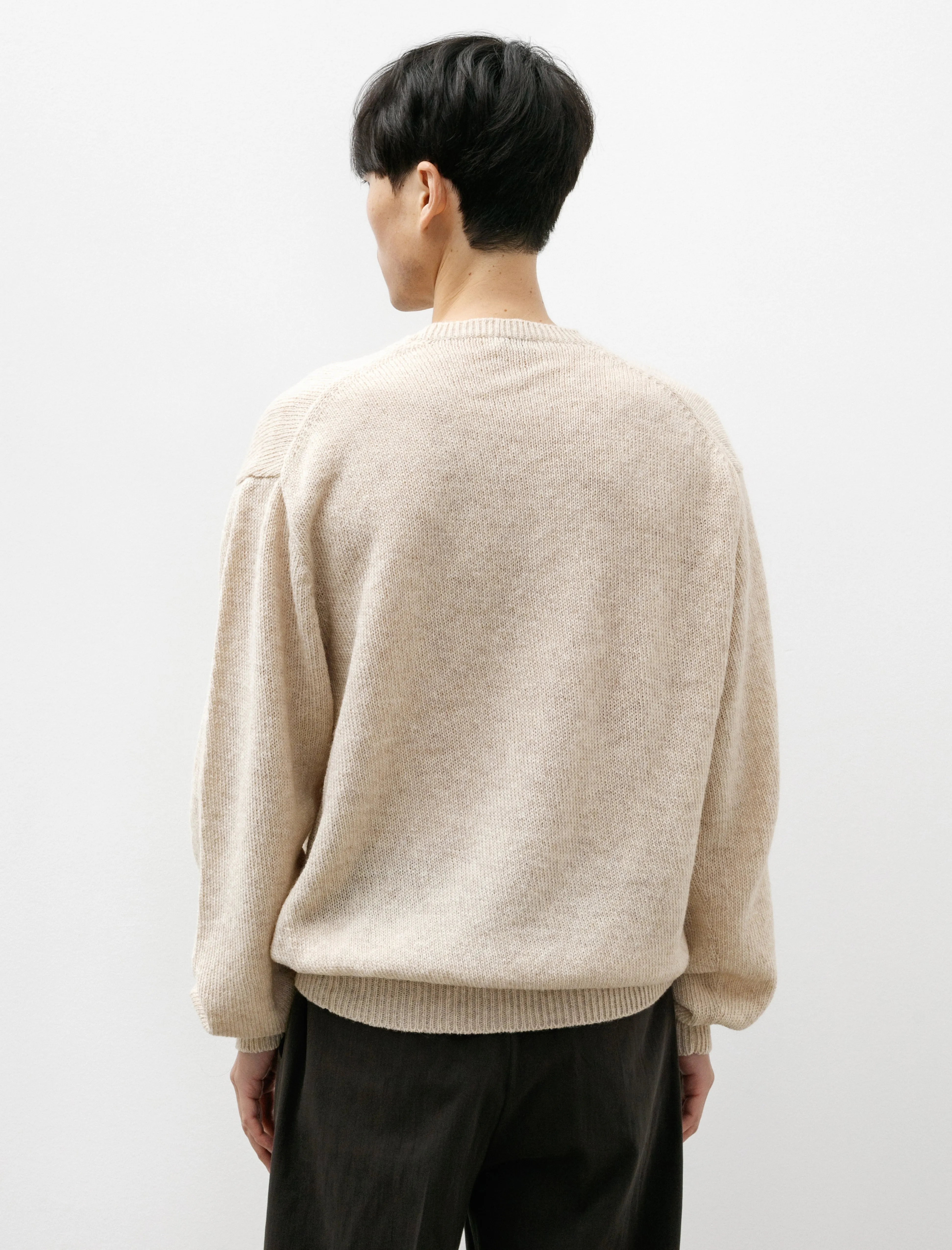 Shetland Pullover Sweater Wool Washi Ecru