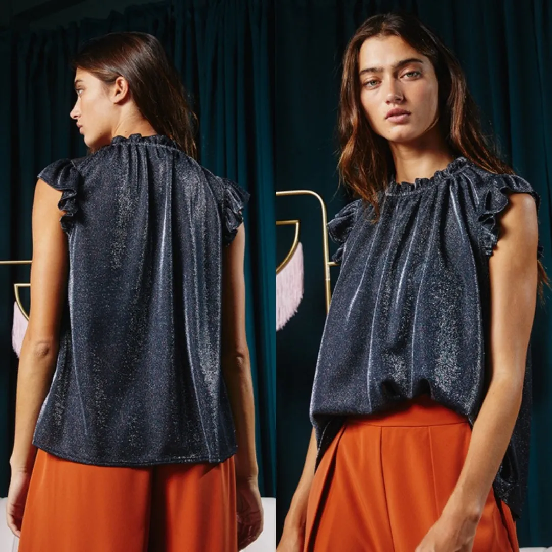 Sleeveless Glitter Blouse