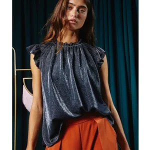 Sleeveless Glitter Blouse